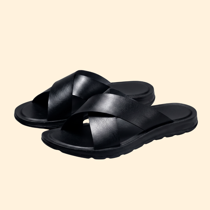 Men's Leather Sandals Slip-On