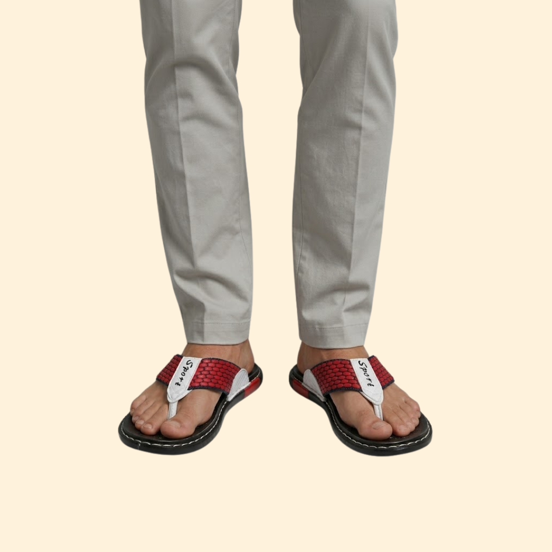 Men's Leather Sandals Slip-On