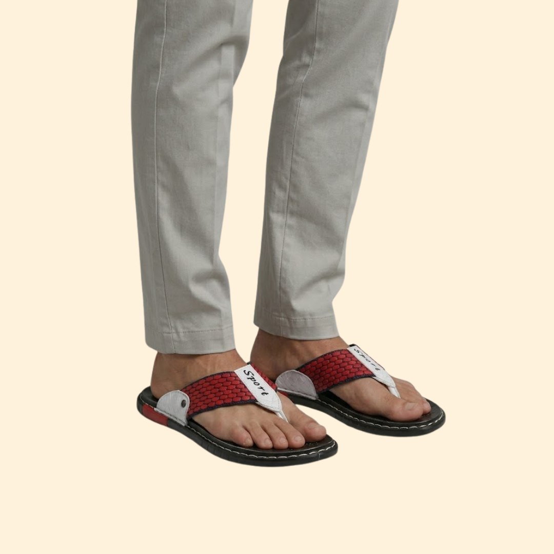 Men's Leather Sandals Slip-On