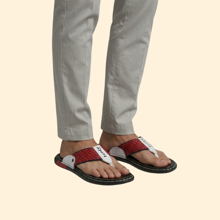 Men's Leather Sandals Slip-On