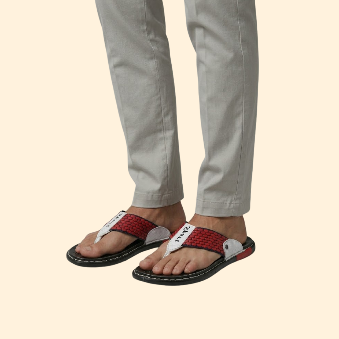 Men's Leather Sandals Slip-On