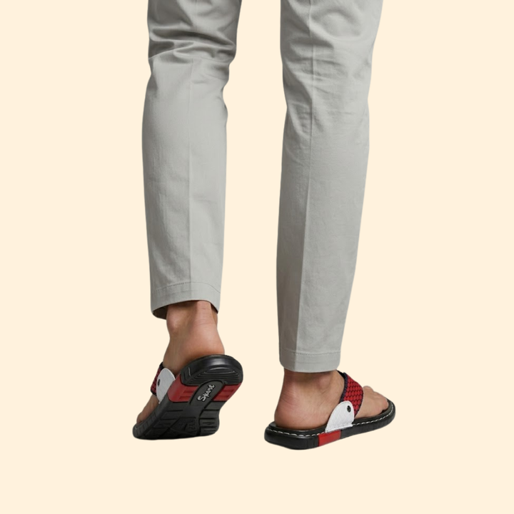 Men's Leather Sandals Slip-On