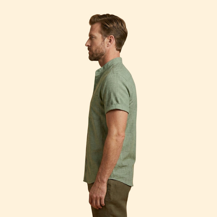 Men's Linen Button Shirt