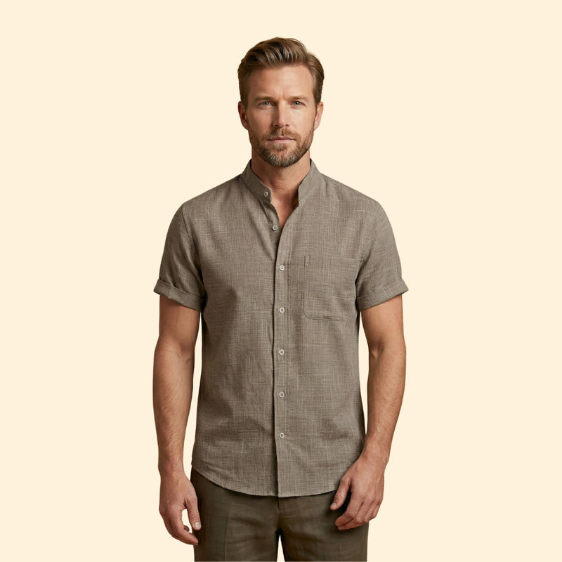 Men's Linen Button Shirt