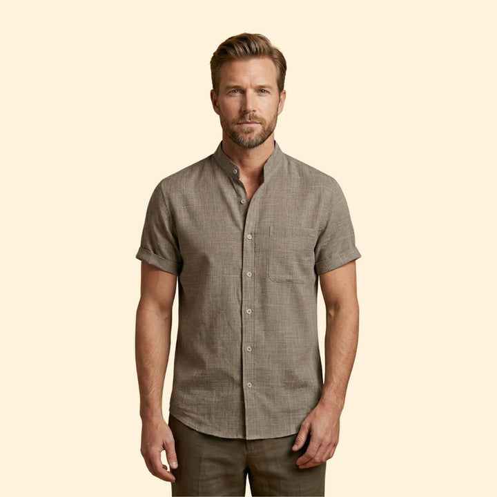 Men's Linen Button Shirt