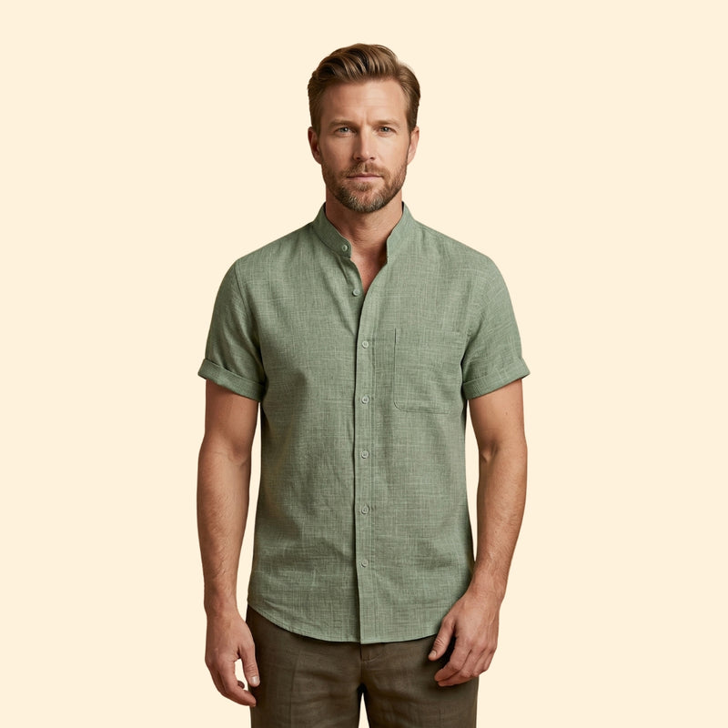 Men's Linen Button Shirt