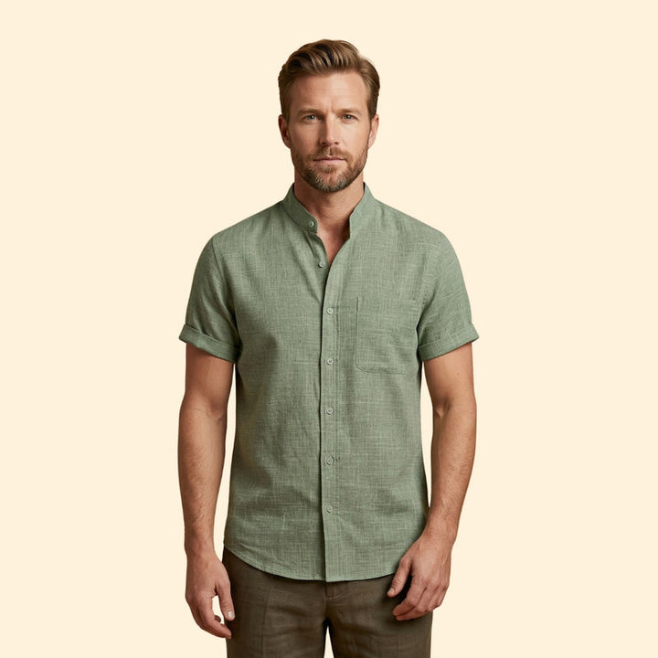Men's Linen Button Shirt