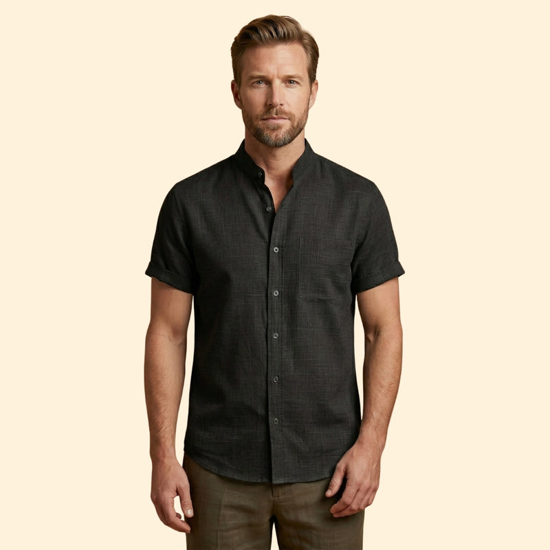 Men's Linen Button Shirt