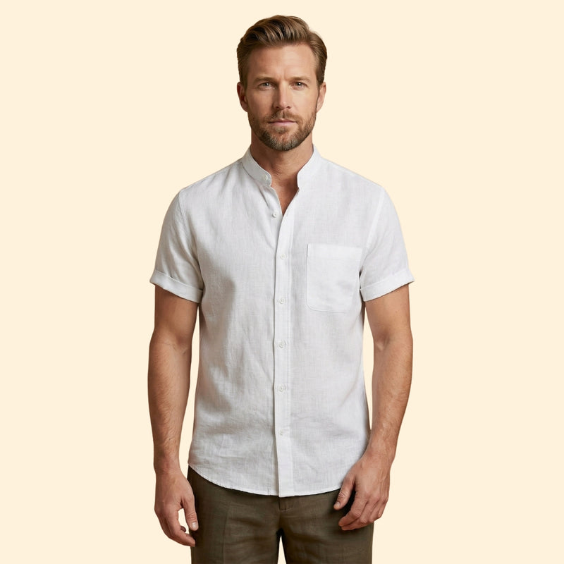 Men's Linen Button Shirt