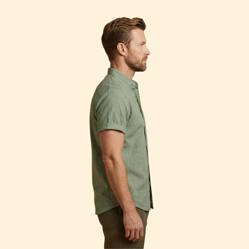 Men's Linen Button Shirt
