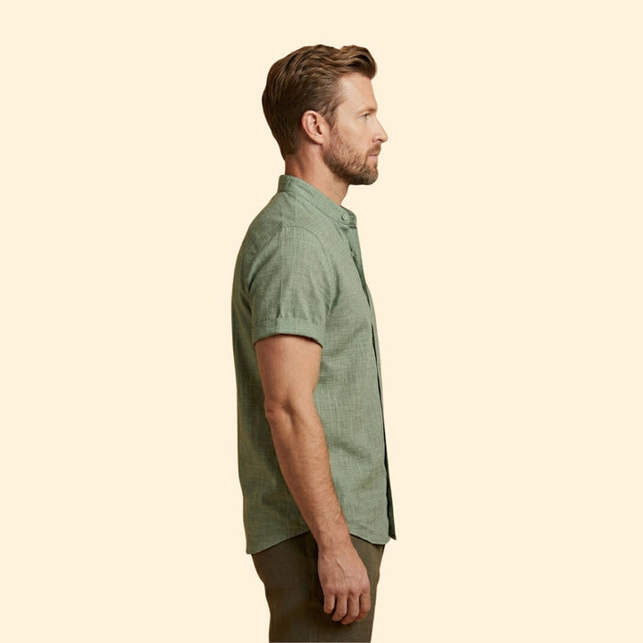 Men's Linen Button Shirt
