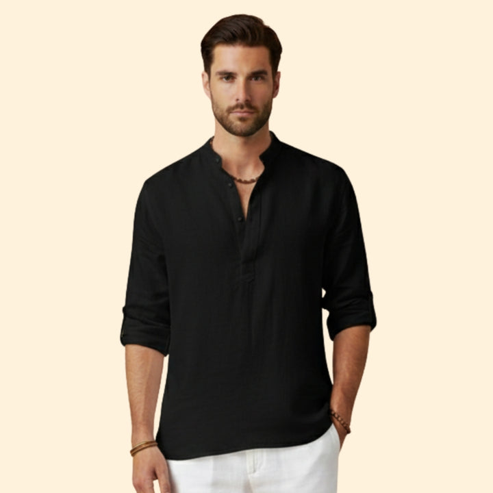 Men's Modern Casual Henley Shirt