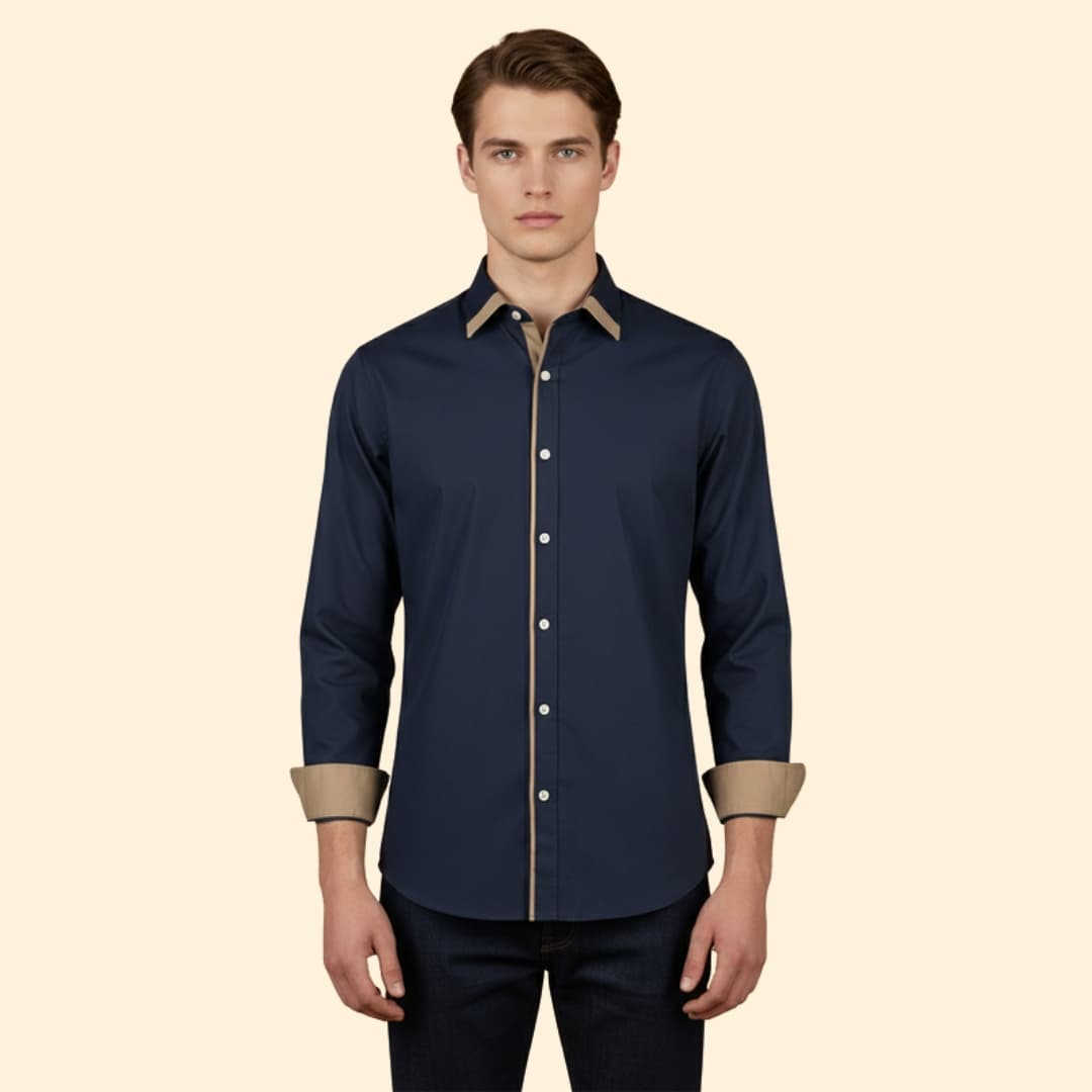 Men's Modern Contrast Shirt