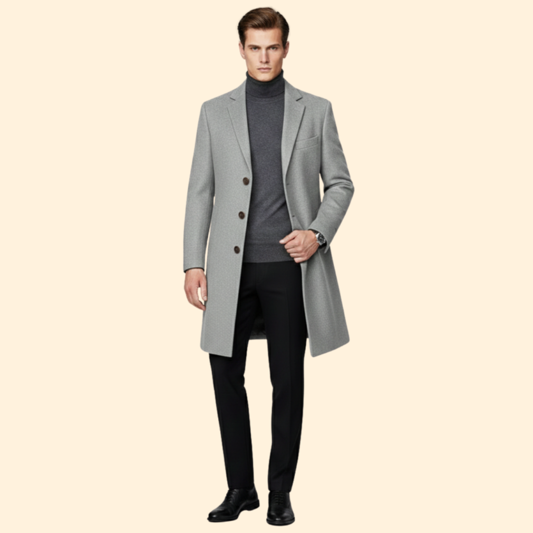 Men’s Modern Fit Long Coat
