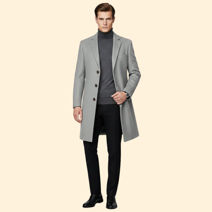 Men’s Modern Fit Long Coat