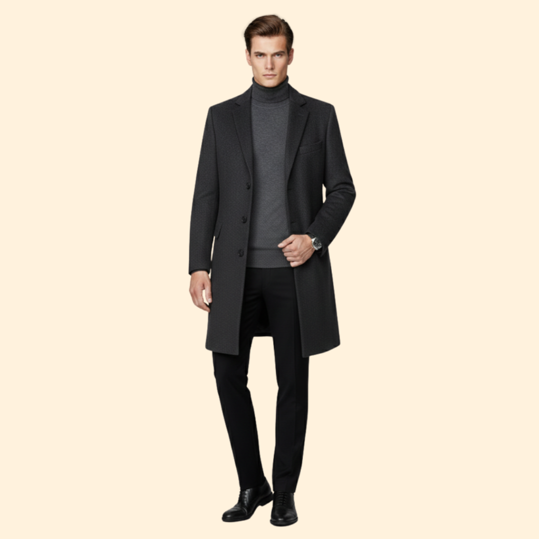 Men’s Modern Fit Long Coat