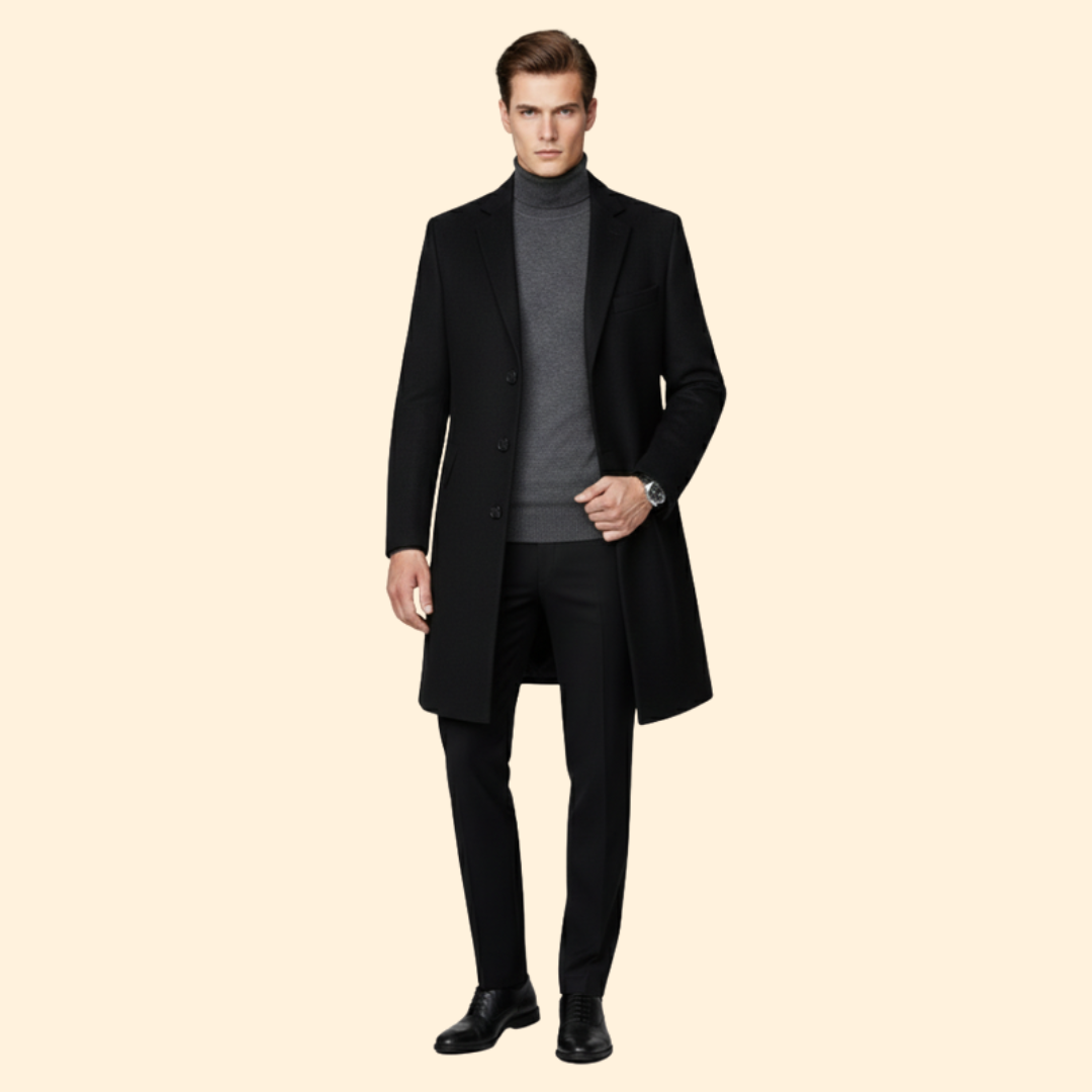 Men’s Modern Fit Long Coat