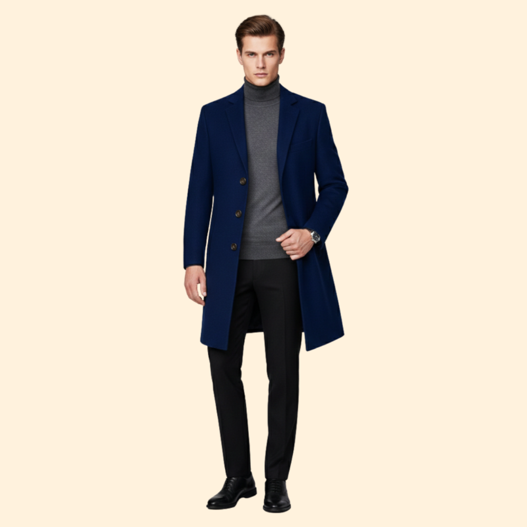Men’s Modern Fit Long Coat