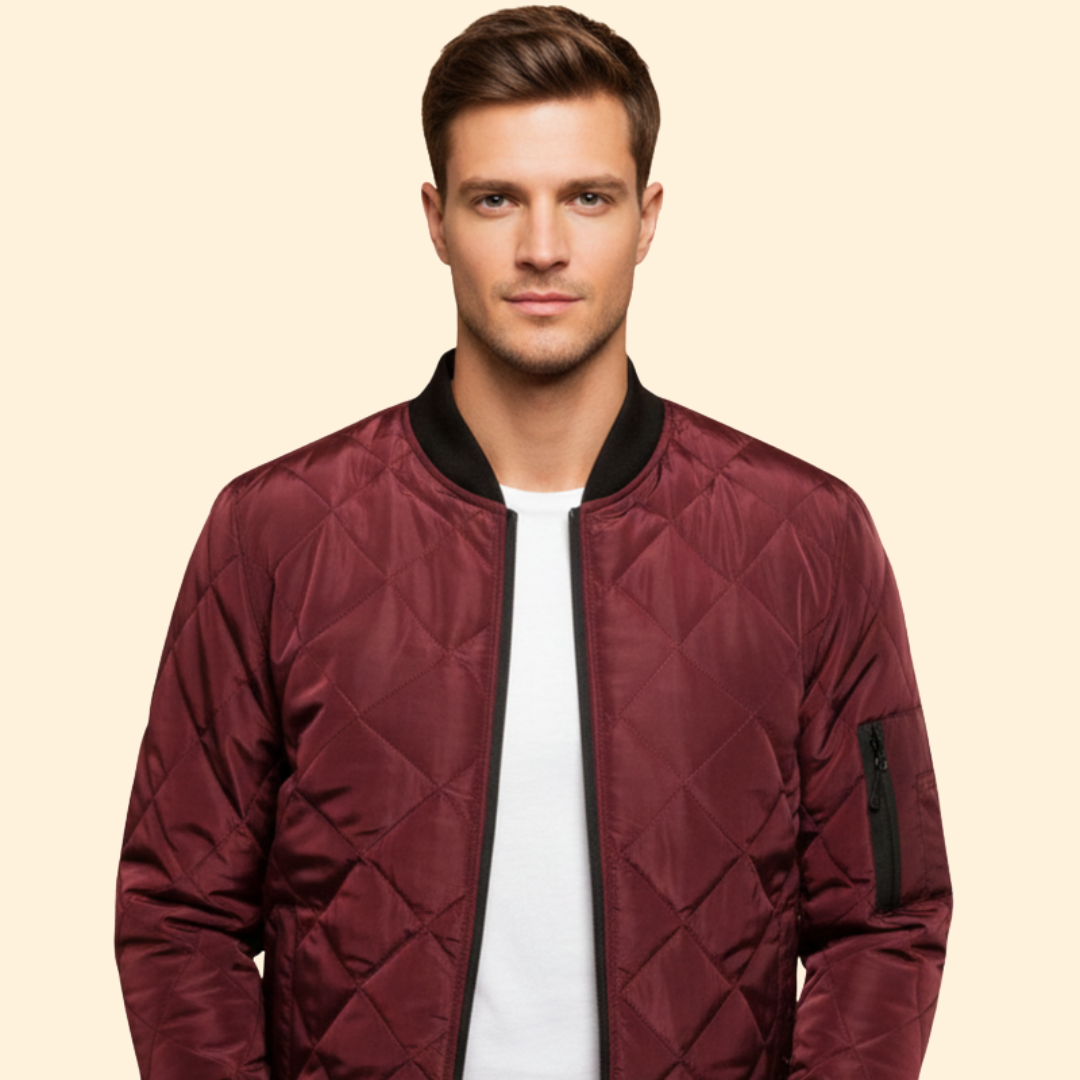 Men’s Modern Quilted Bomber Jacket