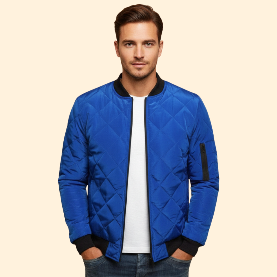 Men’s Modern Quilted Bomber Jacket