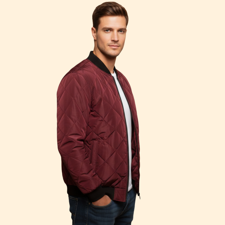 Men’s Modern Quilted Bomber Jacket