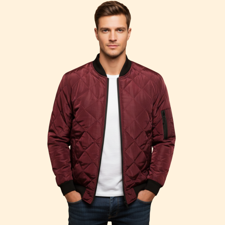 Men’s Modern Quilted Bomber Jacket
