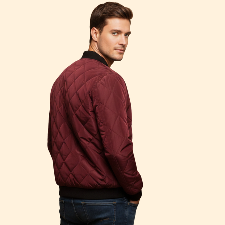 Men’s Modern Quilted Bomber Jacket