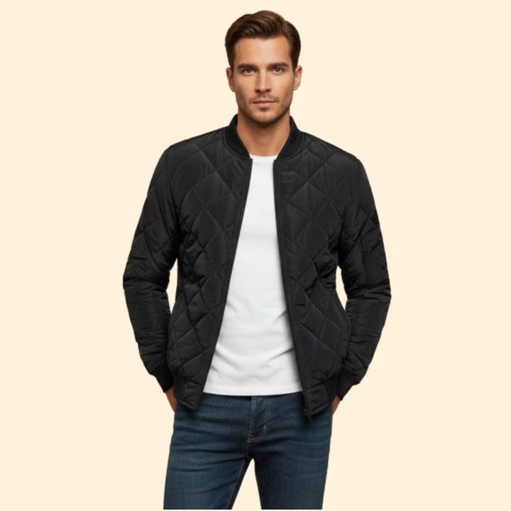 Men’s Modern Quilted Bomber Jacket
