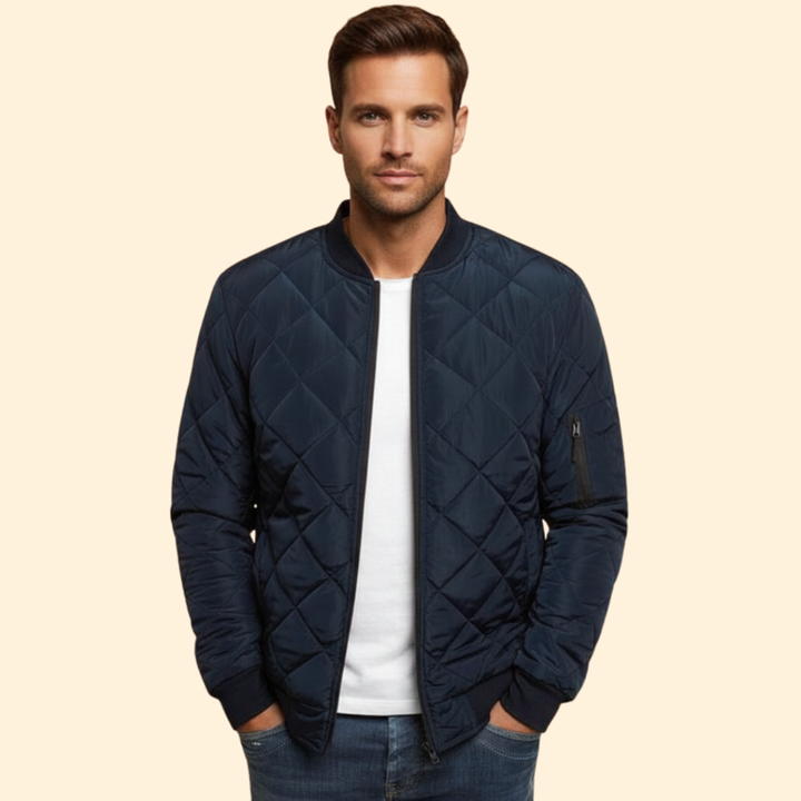 Men’s Modern Quilted Bomber Jacket