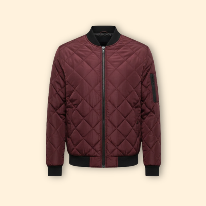 Men’s Modern Quilted Bomber Jacket
