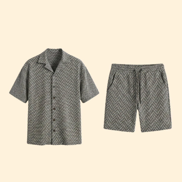 Men's Patterned Shirt Set