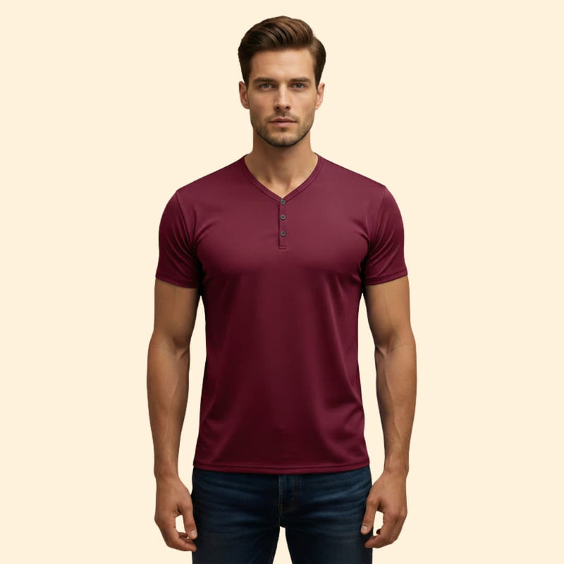Men’s Performance Henley Tee