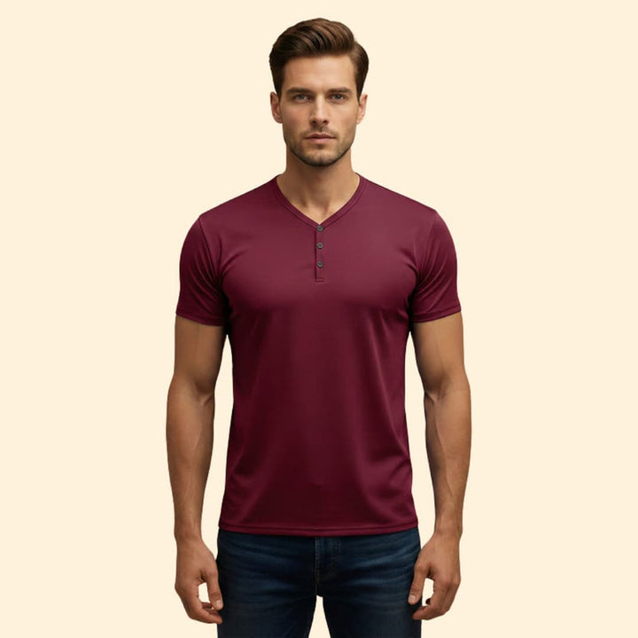 Men’s Performance Henley Tee