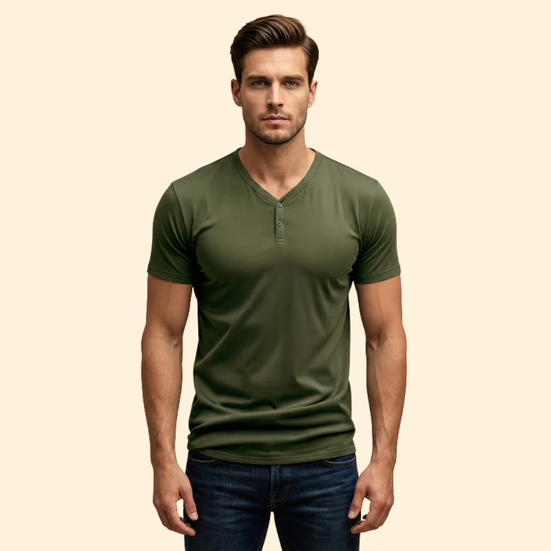 Men’s Performance Henley Tee