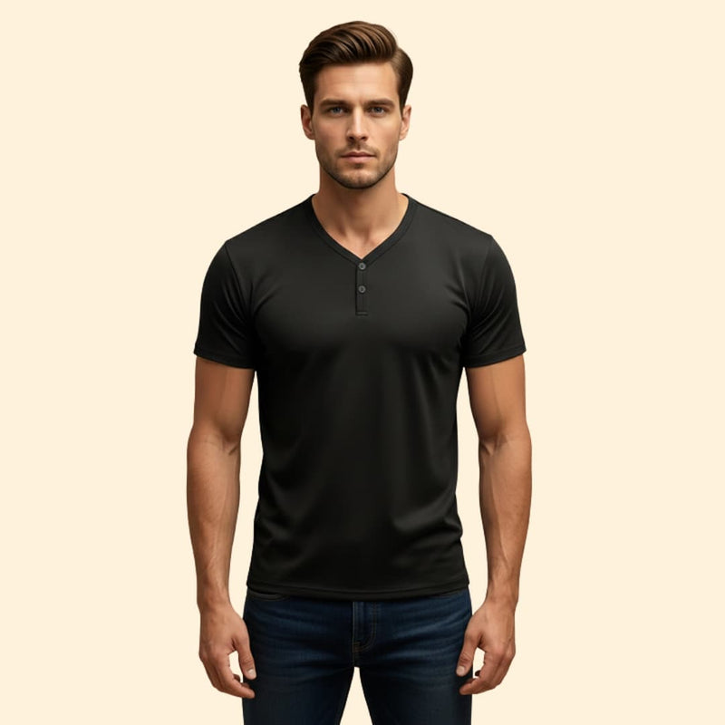 Men’s Performance Henley Tee