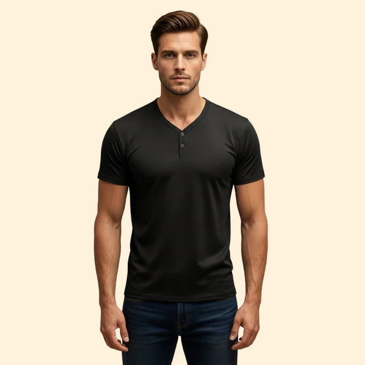 Men’s Performance Henley Tee
