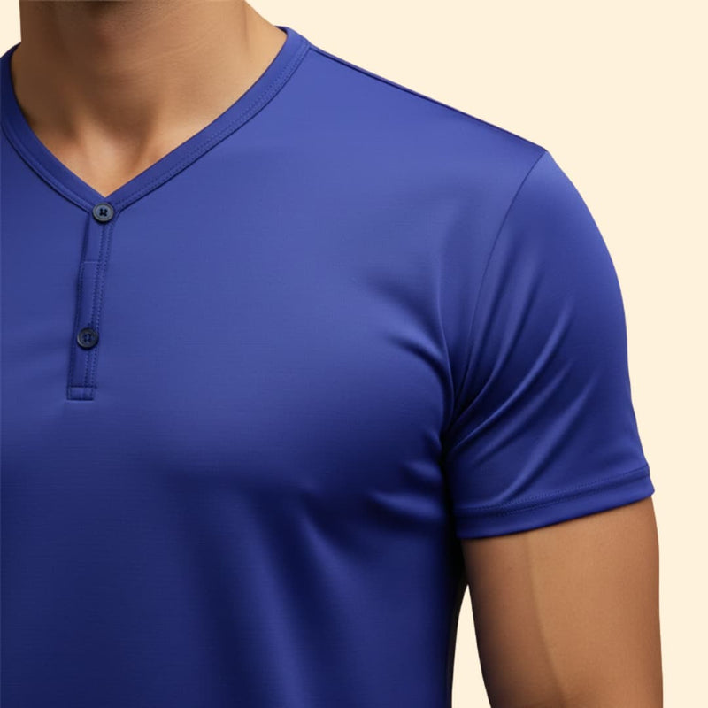 Men’s Performance Henley Tee
