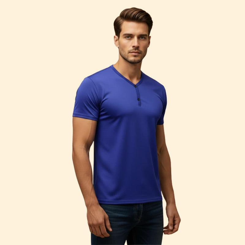 Men’s Performance Henley Tee