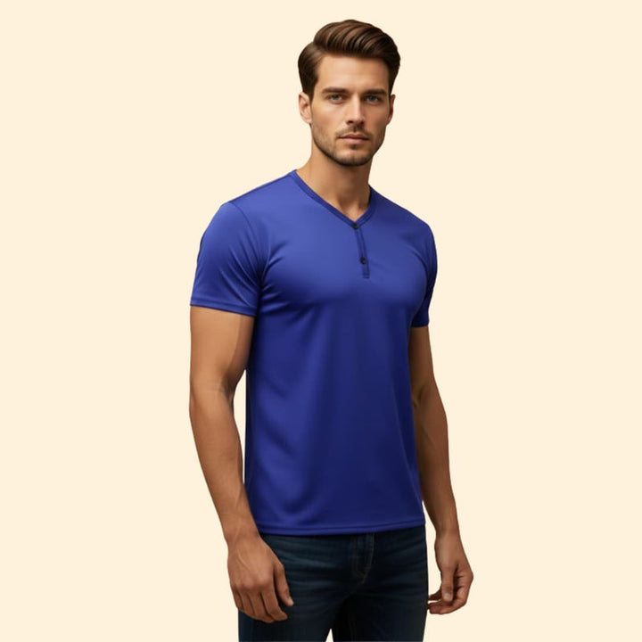 Men’s Performance Henley Tee