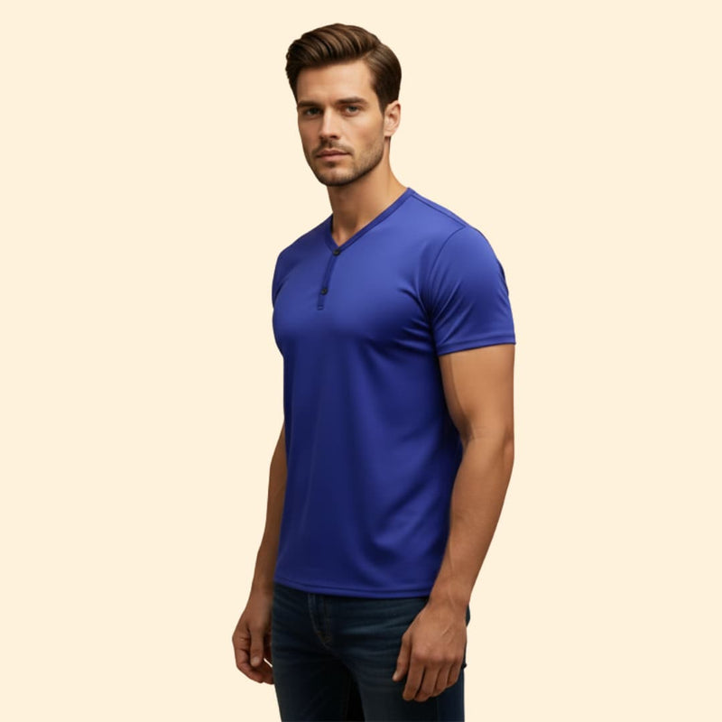 Men’s Performance Henley Tee