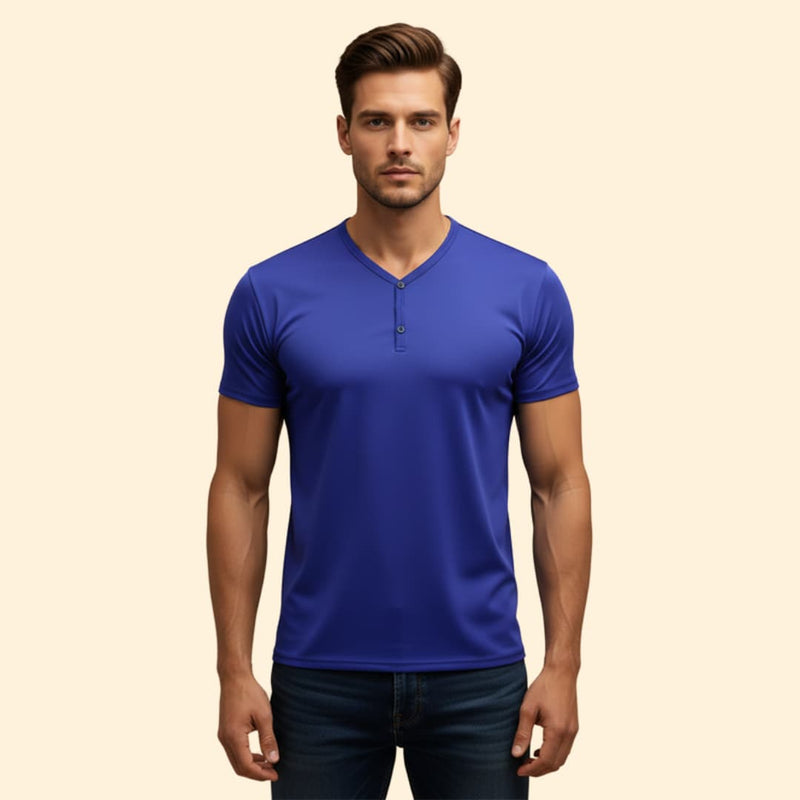 Men’s Performance Henley Tee