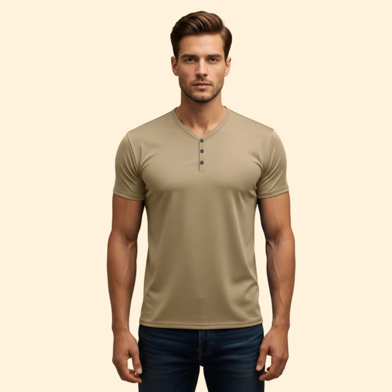 Men’s Performance Henley Tee