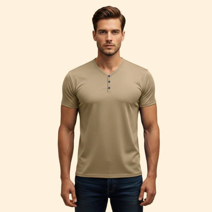 Men’s Performance Henley Tee