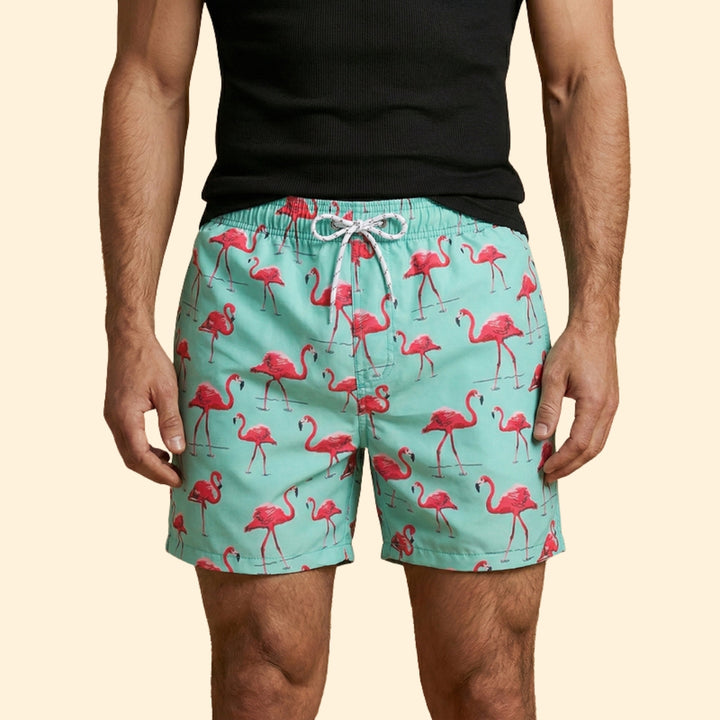 Men's Playful Flamingo Pool Shorts