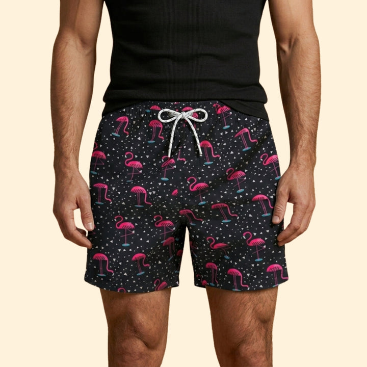 Men's Playful Flamingo Pool Shorts