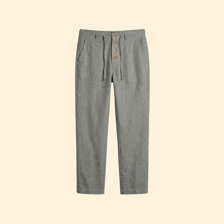 Men's Pleated Linen Trousers