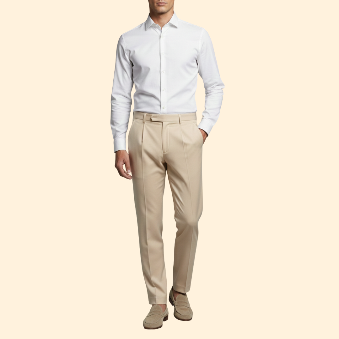 Men's Polyester Blend Trousers