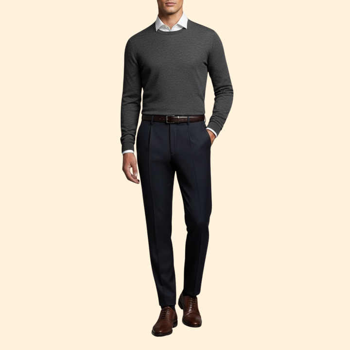 Men's Polyester Blend Trousers