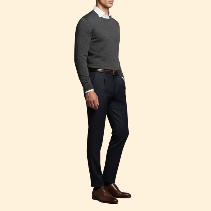 Men's Polyester Blend Trousers