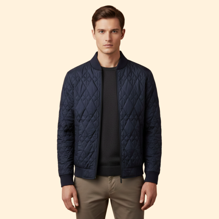 Men's Quilted Bomber Jacket